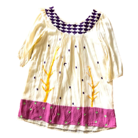 Dresses & Skirts - Unique embroidered shirt dress size L
